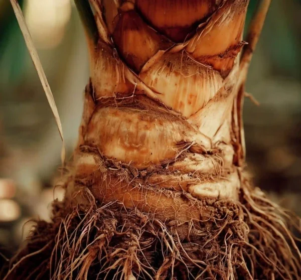 Esqueje de caña gigante en forma de rizoma, ideal para propagar y cultivar nuevas plantas de caña resistente y decorativa